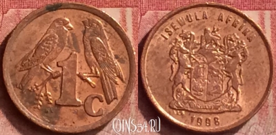 ЮАР 1 цент 1998 года, KM# 170, 052l-125