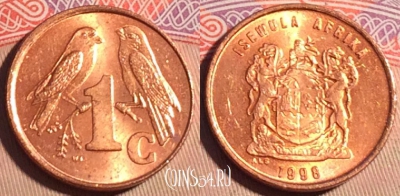 ЮАР 1 цент 1998 года, KM# 170, 201a-017