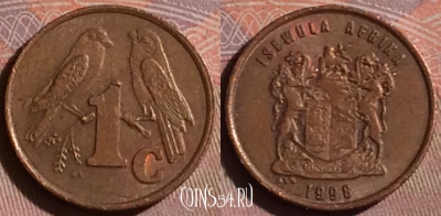 ЮАР 1 цент 1998 года, KM# 170, 236b-020