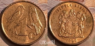 ЮАР 1 цент 1999 года, KM# 170, 053s-199