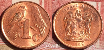ЮАР 1 цент 1999 года, KM# 170, 221-144