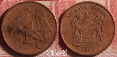 ЮАР 1 цент 2000 года, KM# 170, 203j-054