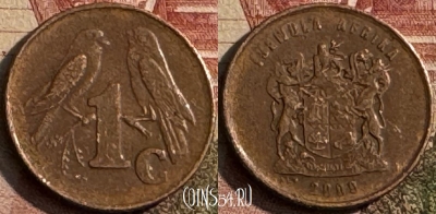 ЮАР 1 цент 2000 года, KM# 170, 218s-122