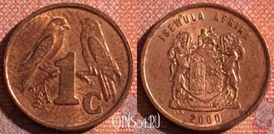 ЮАР 1 цент 2000 года, KM# 170, 344-011