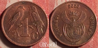 ЮАР 1 цент 2000 года, KM# 221, 197j-069