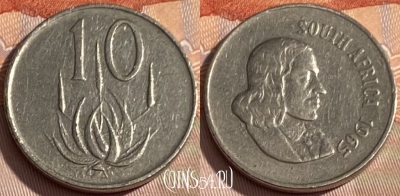 ЮАР 10 центов 1965 г., SOUTH AFRICA, KM# 68.1, 294q-044
