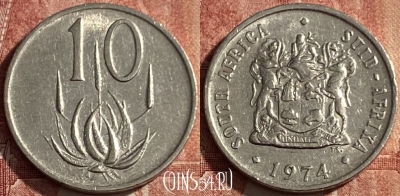 ЮАР 10 центов 1974 года, KM# 85, 209q-044