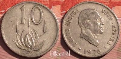 ЮАР 10 центов 1976 года, KM# 94, 076c-110