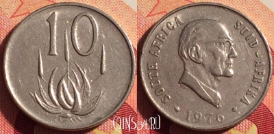 ЮАР 10 центов 1976 года, KM# 94, 203i-127