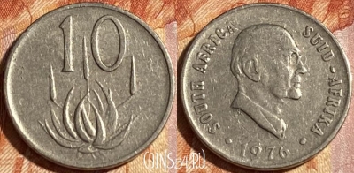 ЮАР 10 центов 1976 года, KM# 94, 464q-599 ♛