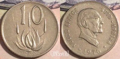 ЮАР 10 центов 1976 года, KM# 94, a133-032