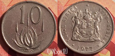 ЮАР 10 центов 1977 года, KM# 85, 207i-137