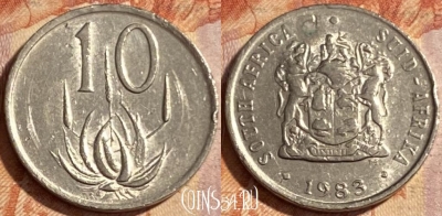 ЮАР 10 центов 1983 года, KM# 85, 481р-063