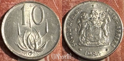 ЮАР 10 центов 1984 года, KM# 85, 100s-134