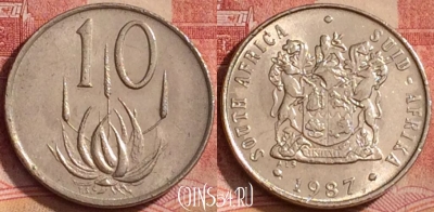 ЮАР 10 центов 1987 года, KM# 85, 328k-025