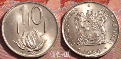 ЮАР 10 центов 1989 года, KM# 85, 232a-010