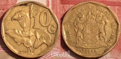 ЮАР 10 центов 1992 года, KM# 135, 223-030