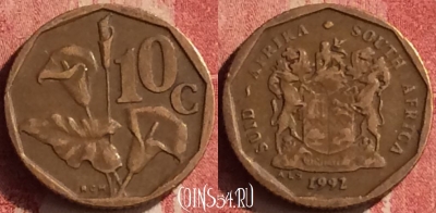 ЮАР 10 центов 1992 года, KM# 135, 363n-059