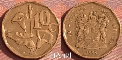 ЮАР 10 центов 1993 года, KM# 135, 333l-143