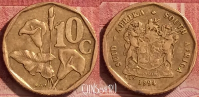 ЮАР 10 центов 1994 года, KM# 135, 380k-067