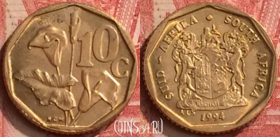 ЮАР 10 центов 1994 года, KM# 135, 397-072