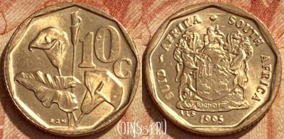ЮАР 10 центов 1995 года, KM# 135, 362q-137
