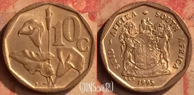 ЮАР 10 центов 1995 года, KM# 135, 415-057
