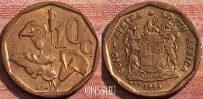 ЮАР 10 центов 1995 года, KM# 135, a071-084