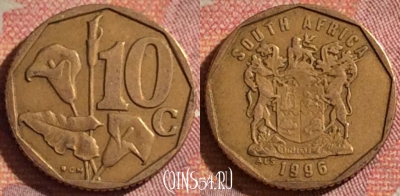 ЮАР 10 центов 1996 года, KM# 161, 079i-108