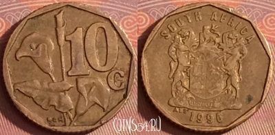 ЮАР 10 центов 1996 года, KM# 161, 325l-139