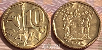 ЮАР 10 центов 1996 года, KM# 161, 479р-098 ♛