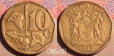 ЮАР 10 центов 1997 года, KM# 161, 200a-138