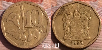 ЮАР 10 центов 1999 года, KM# 161, 247a-017