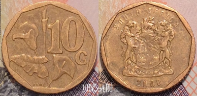 ЮАР 10 центов 2000 года, KM 161, 118-103