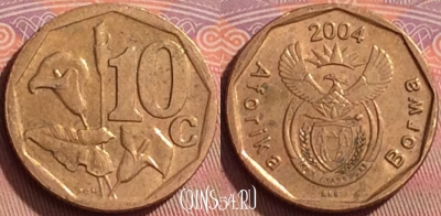 ЮАР 10 центов 2004 года, KM# 326, 206l-049