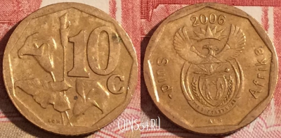 ЮАР 10 центов 2006 года, KM# 487, 220-065