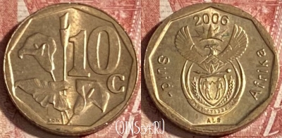 ЮАР 10 центов 2006 года, KM# 487, 339r-112