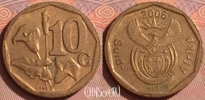 ЮАР 10 центов 2006 года, KM# 487, 357k-121