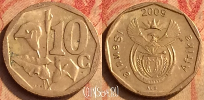 ЮАР 10 центов 2009 года, KM# 465, 212o-141