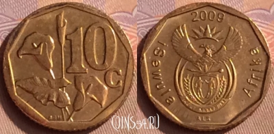 ЮАР 10 центов 2009 года, KM# 465, 450-086