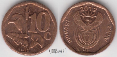 ЮАР 10 центов 2012 года, 125-114