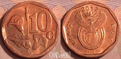 ЮАР 10 центов 2012 года, KM# 530, 351k-097
