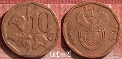 ЮАР 10 центов 2012 года, KM# 530, 379k-021