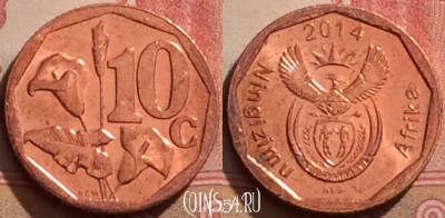 ЮАР 10 центов 2014 года, 286k-090