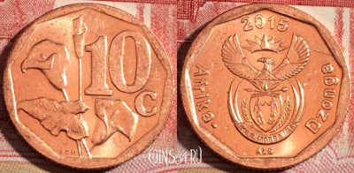 ЮАР 10 центов 2015 года, 222-003