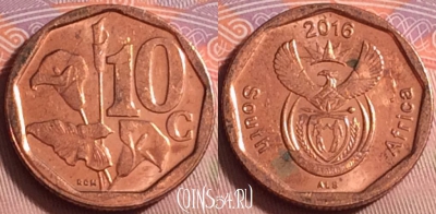 ЮАР 10 центов 2016 года, 223k-034