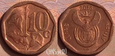 ЮАР 10 центов 2016 года, 450-125