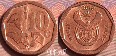 ЮАР 10 центов 2018 года, 225k-079