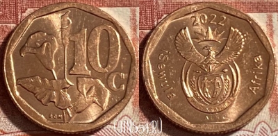 ЮАР 10 центов 2022 года, 492р-093