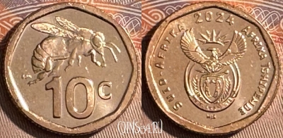 ЮАР 10 центов 2024 года, UNC, 504s-016